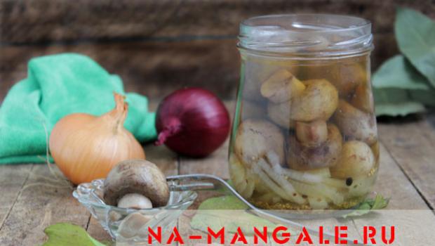 Marinated champignons for the winter